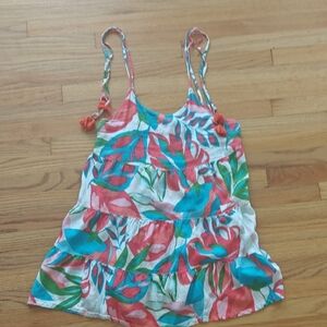 C&C California Pink and Blue Tiered Mini Dress